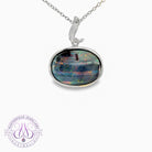 Sterling Silver Boulder Opal 11.6ct Oval pendant