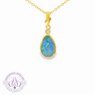 Gold Plated Silver Opal doublet 12x8mm pendant