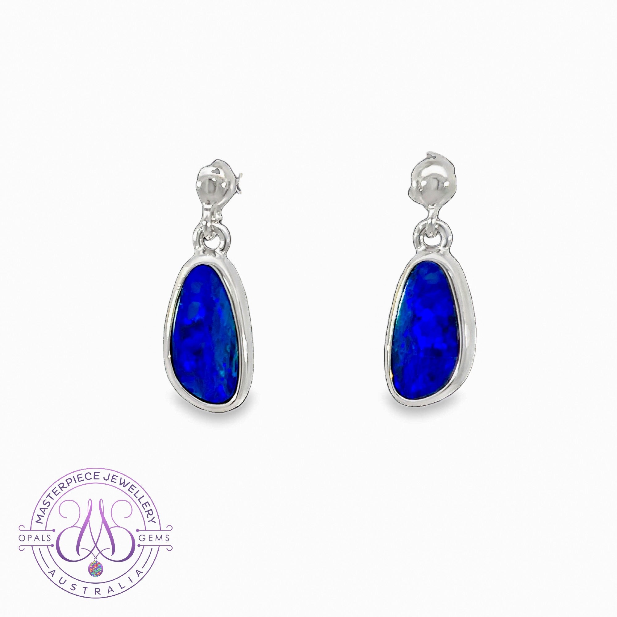 Sterling Silver drop style Opal earrings 2.4ct 