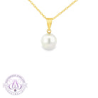 14kt Yellow Gold solitaire pendant South Sea Pearl 8.5-9mm