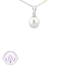14kt White Gold South Sea Pearl 8.5-9mm solitaire pendant