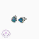 Sterling Silver teardrop cluster Opal doublet earrings 