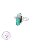 Sterling Silver Boulder Opal 3.71ct claw set ring