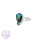Sterling Silver 3.07ct claw set boulder opal ring