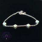 18kt White Gold spacer bracelet Crystal Opals 0.95ct 
