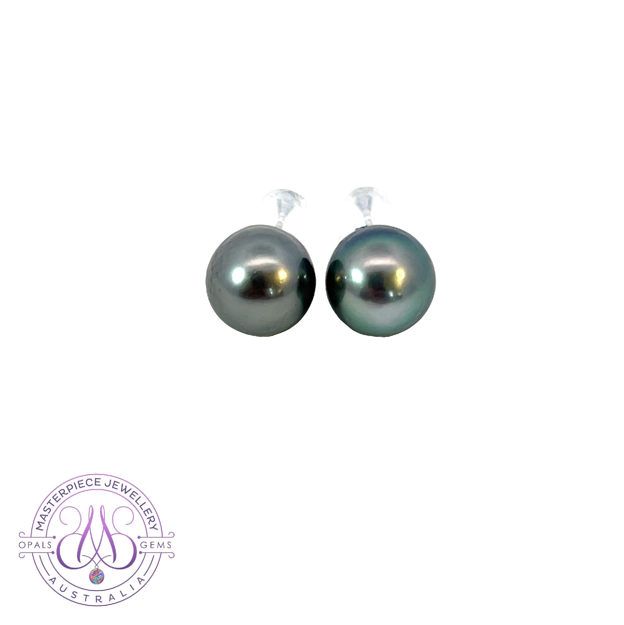 South Sea tahitian pearls 9-10mm studs