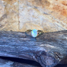 14kt Yellow Gold crossover ring with one 0.55ct Crystal Opal - Masterpiece Jewellery Opal & Gems Sydney Australia | Online Shop