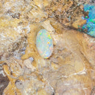 One Oval Black Opal 1.49ct orange and green - Masterpiece Jewellery Opal & Gems Sydney Australia | Online Shop