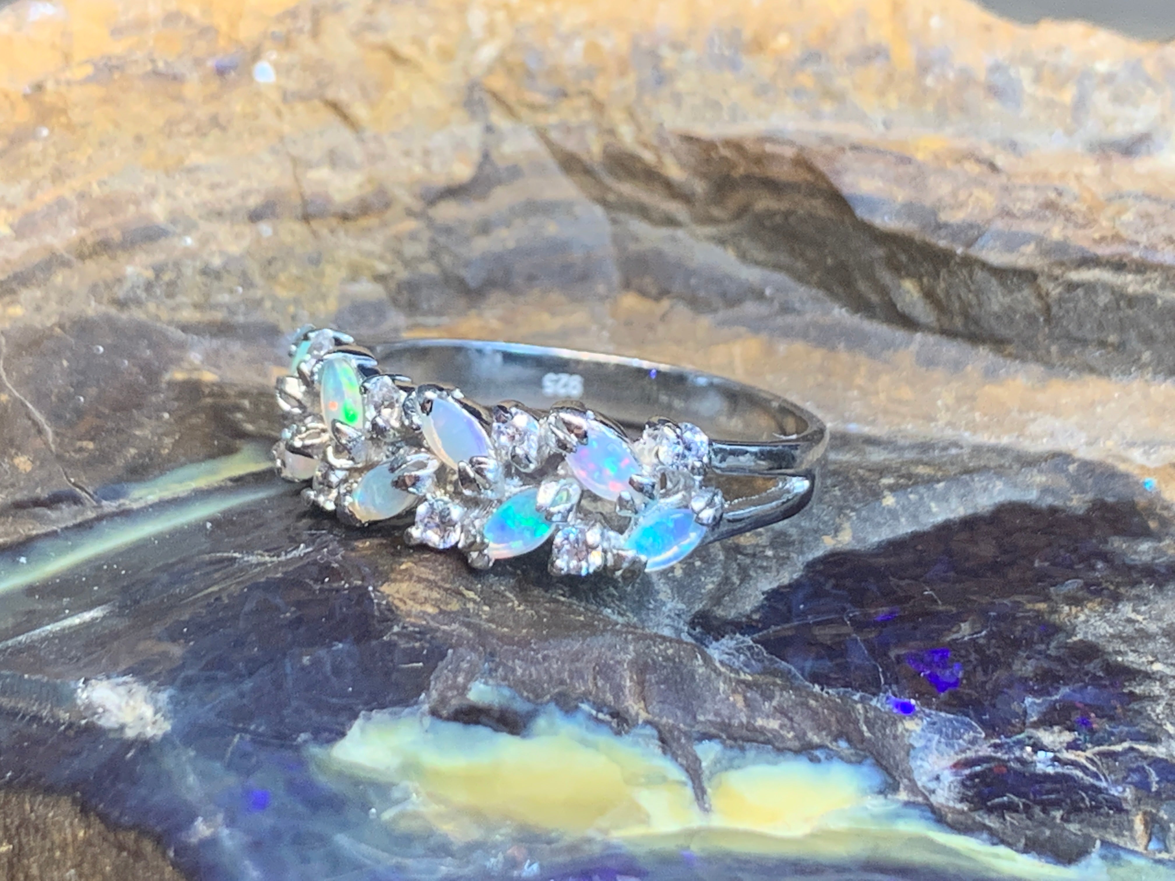 STERLING SILVER OPAL RING - Masterpiece Jewellery Opal & Gems Sydney Australia | Online Shop