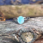 Sterling Silver 9x7.5mm Black Opal solitaire ring - Masterpiece Jewellery Opal & Gems Sydney Australia | Online Shop