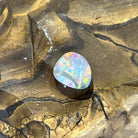 2.3ct Australian boulder opal close up, pink and green play of colour across the face