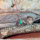 rose gold-plated silver Australian opal doublet pendant with a 12 x 6mm freeform stone