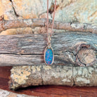 oval Australian opal doublet pendant in rose gold-plated silver, red, blue, orange and green play-of-colour