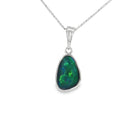 12 x 8mm freeform Australian opal triplet pendant in sterling silver