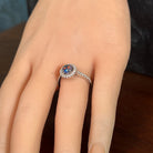 Australian opal triplet ring in sterling silver worn, round stone, size US 7