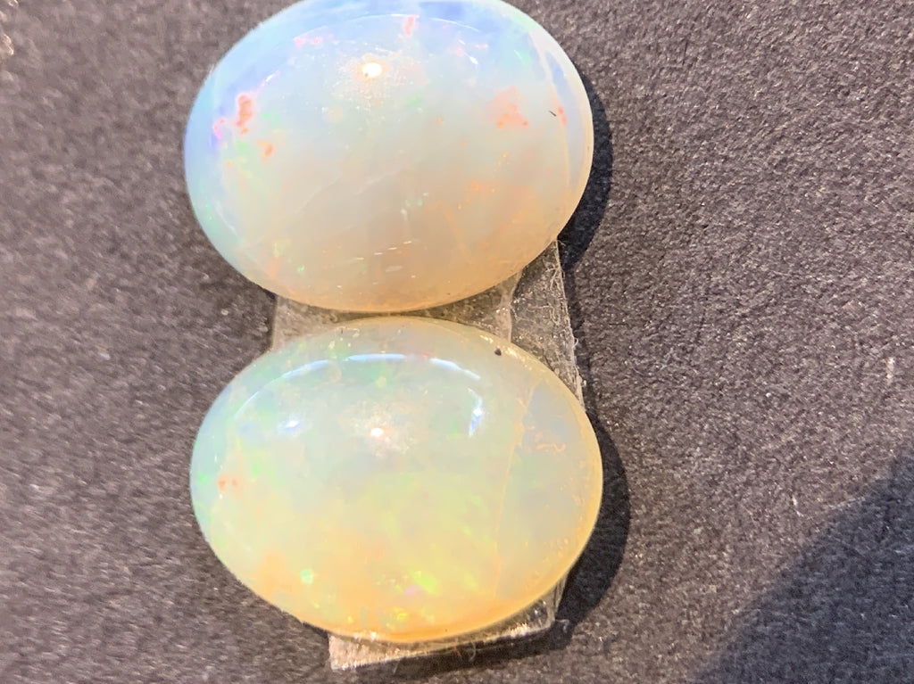 Pair of Dark Opals 2.7ct - Masterpiece Jewellery Opal & Gems Sydney Australia | Online Shop