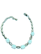 Sterling Silver 8x6mm marquise link design bracelet White Opals - Masterpiece Jewellery Opal & Gems Sydney Australia | Online Shop
