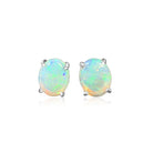 Sterling Silver Crystal Opal 10x8mm studs - Masterpiece Jewellery Opal & Gems Sydney Australia | Online Shop