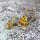 Gold plated Silver Brooch with Opal triplet - Masterpiece Jewellery Opal & Gems Sydney Australia | Online Shop