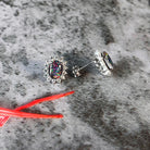 Sterling Silver Opal triplet cluster earrings - Masterpiece Jewellery Opal & Gems Sydney Australia | Online Shop