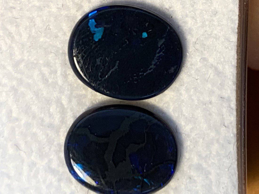 Pair of Black Opals 3.10 CT - Masterpiece Jewellery Opal & Gems Sydney Australia | Online Shop