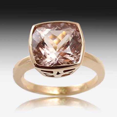 14kt Rose Gold Morganite ring - Masterpiece Jewellery Opal & Gems Sydney Australia | Online Shop