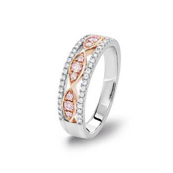 18kt Rose and White Gold Ring with Pink Diamond - Masterpiece Jewellery Opal & Gems Sydney Australia | Online Shop