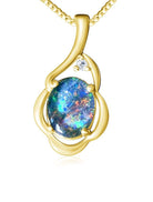 Sterling Silver Gold Plated Opal triplet pendant 4 - Masterpiece Jewellery Opal & Gems Sydney Australia | Online Shop