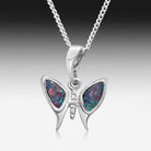 Sterling Silver butterfly Opal pendant - Masterpiece Jewellery Opal & Gems Sydney Australia | Online Shop