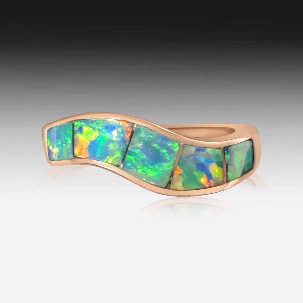 14kt Rose Gold Fire Opal colour ring - Masterpiece Jewellery Opal & Gems Sydney Australia | Online Shop