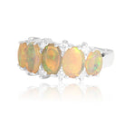 18kt White Gold Opal and Diamond ring - Masterpiece Jewellery Opal & Gems Sydney Australia | Online Shop