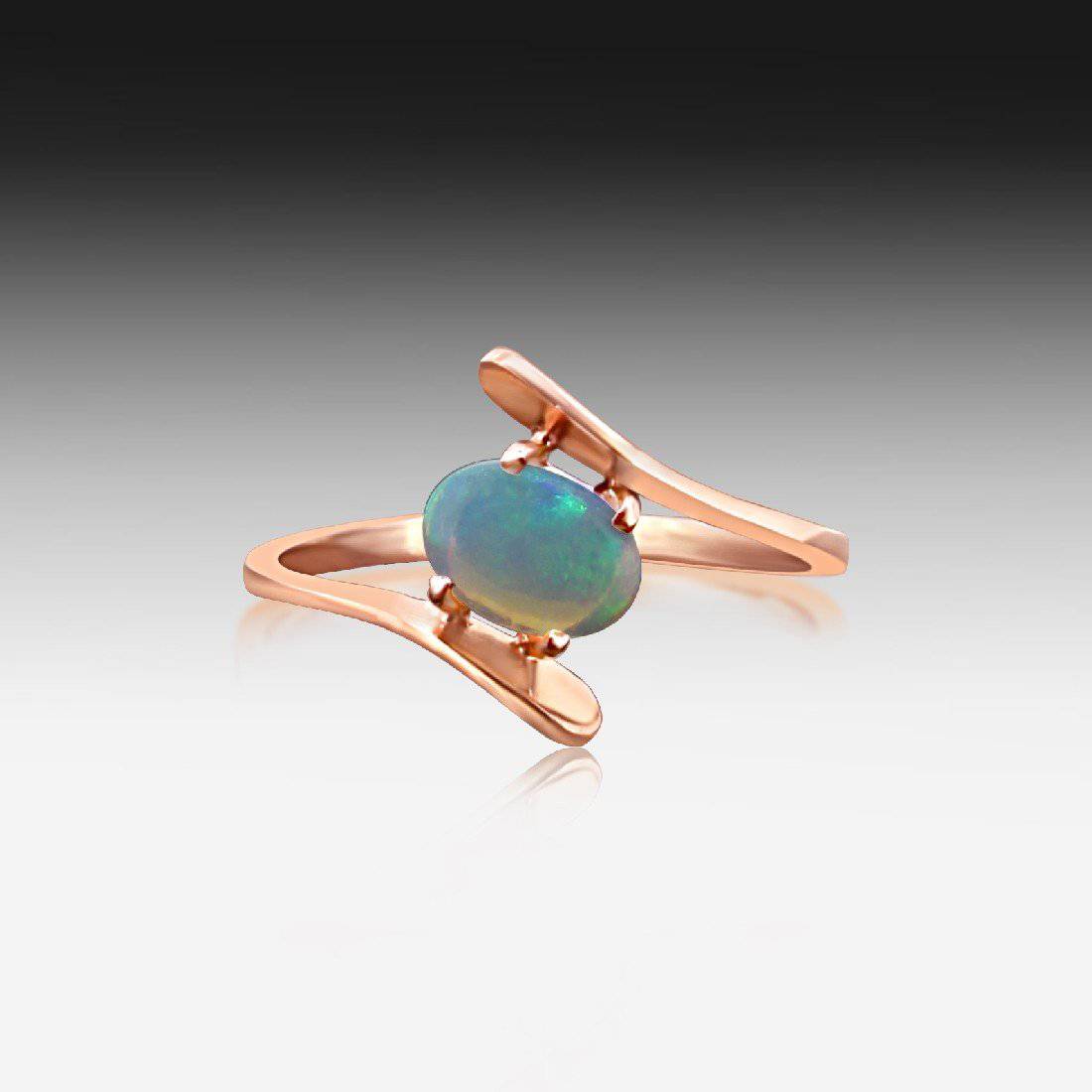 9kt Rose Gold Opal ring - Masterpiece Jewellery Opal & Gems Sydney Australia | Online Shop
