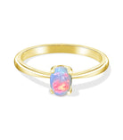 9kt Yellow Gold solitaire ring set with Opal - Masterpiece Jewellery Opal & Gems Sydney Australia | Online Shop