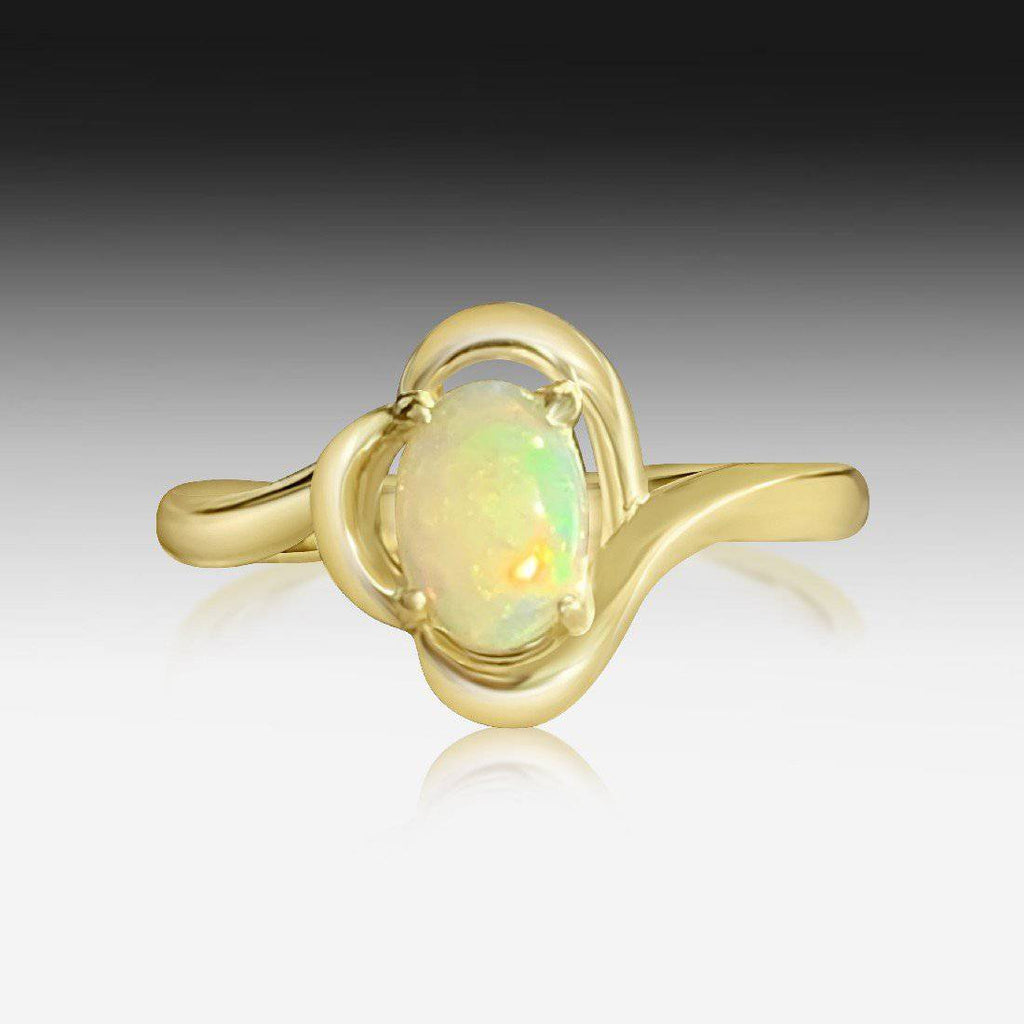 Sterling Silver Gold plated Opal ring - Masterpiece Jewellery Opal & Gems Sydney Australia | Online Shop